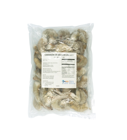 CAMARÓN 36/40 CRUDO CON CÁSCARA ECONÓMICO 1 kg